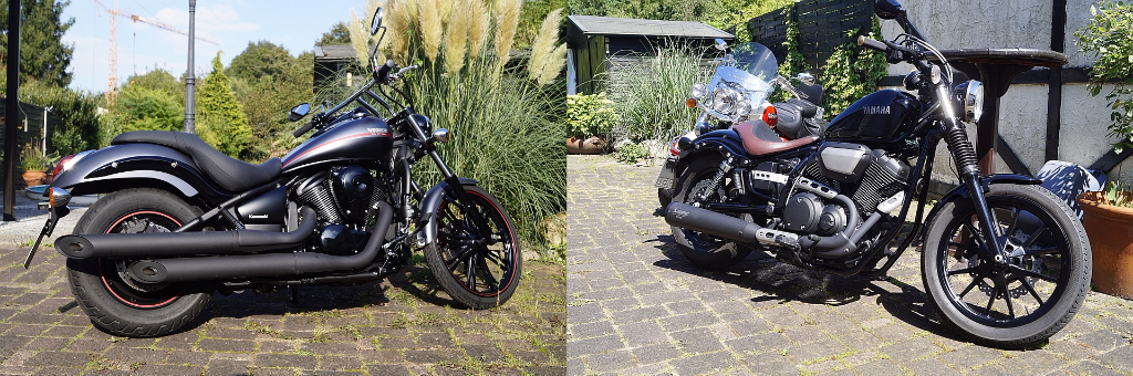 Kawasaki VN 900 Custom vs. Yamaha XV 950 @ reisecruiser.de